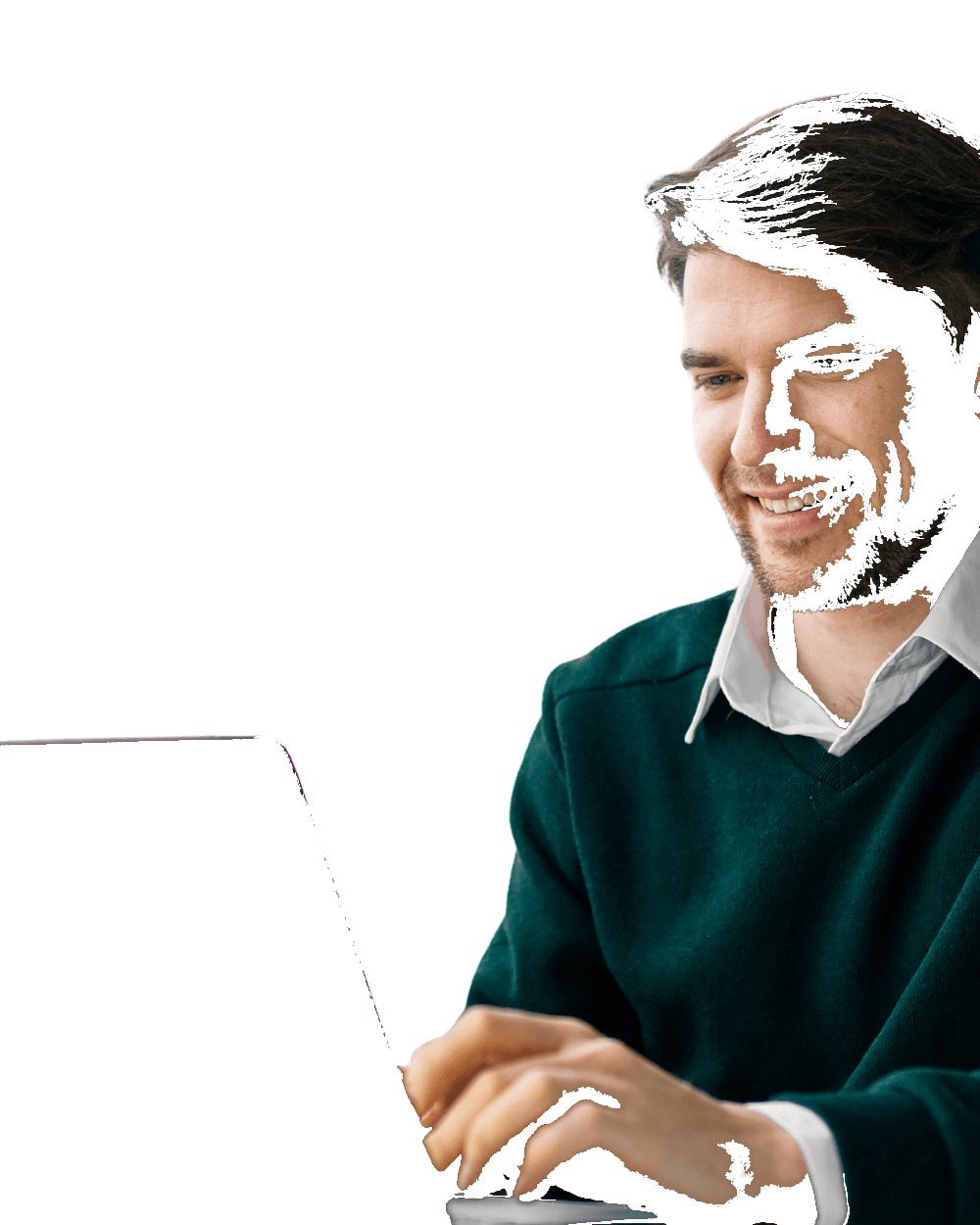 A freelancer working at a laptop